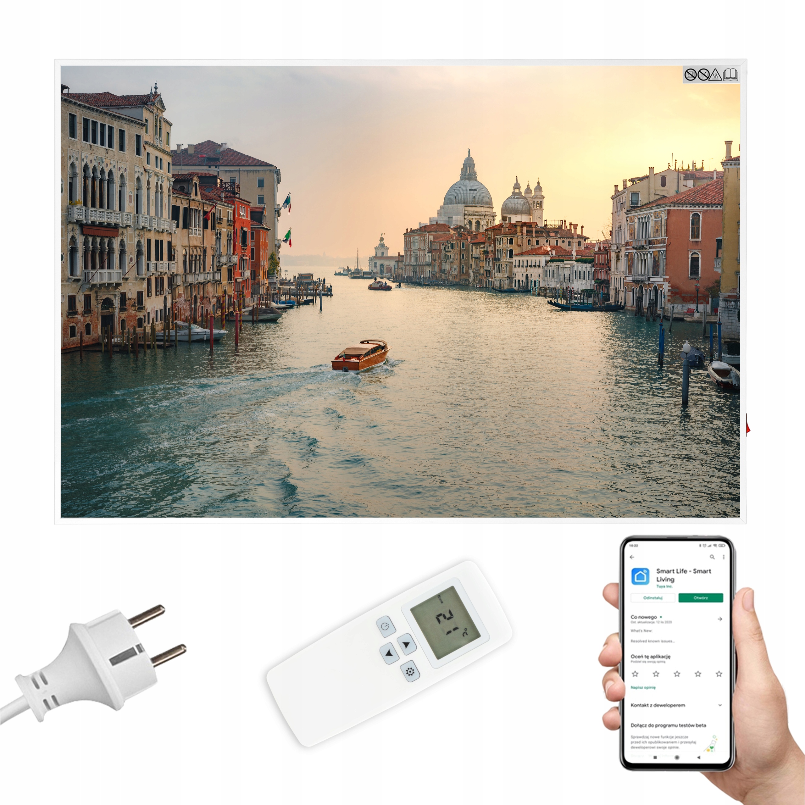 IR 580W infračervený vykurovací panel s potlačou
